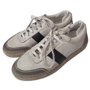 Axel Arigato Leather Low Trainers US 7 39 Stripe Shoes Dunk Distressed Sneaker